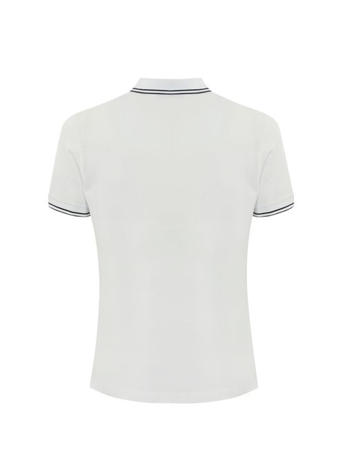 Polo maniche lunghe 2200012 in cotone pique White STONE ISLAND | 2200012S0018V1001